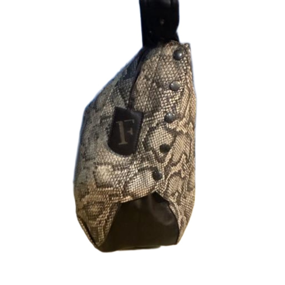 Rare Find Furla Italian Leather tote python print stunning bag - Picture 4 of 12